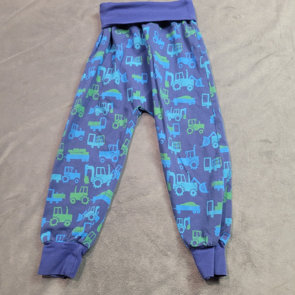 Fred's World Green Cotton Boys Organic Blue Construction Vehicle Joggers 2Y 92cm